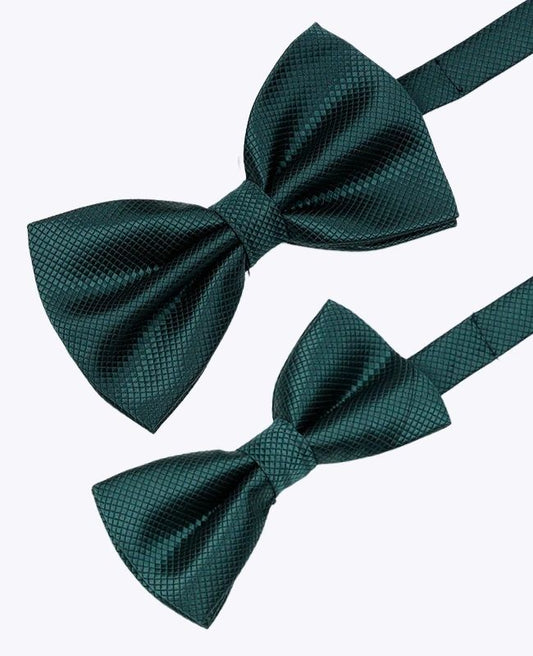 Noeuds Papillon Vert n°2 Père & Fils en Polyester «Martin»