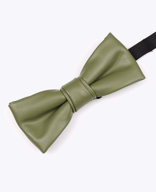 Noeud Papillon Vert Homme en Cuir «Achille»