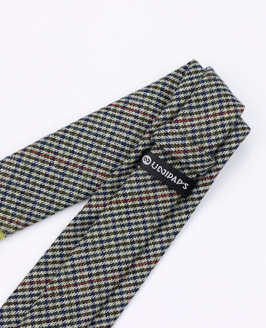 Cravate Tartan Gris n°9 Homme en Laine | Nobert - Unipap's
