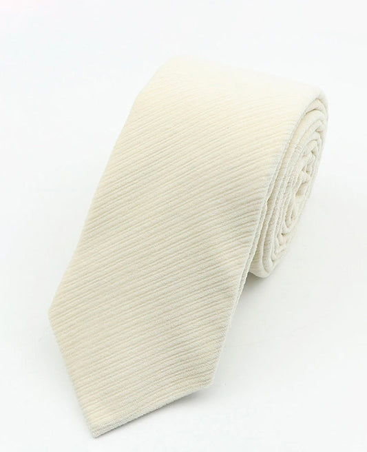 Cravate Blanche Homme en Velours | Marius - Unipap's