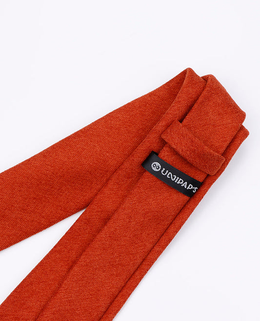 Cravate Orange n°2 Homme en Effet Velours | Simon - Unipap's
