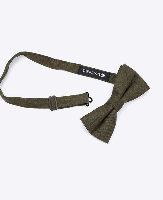 Noeud Papillon Vert n°1 Homme en Lin | Basile - Unipap's