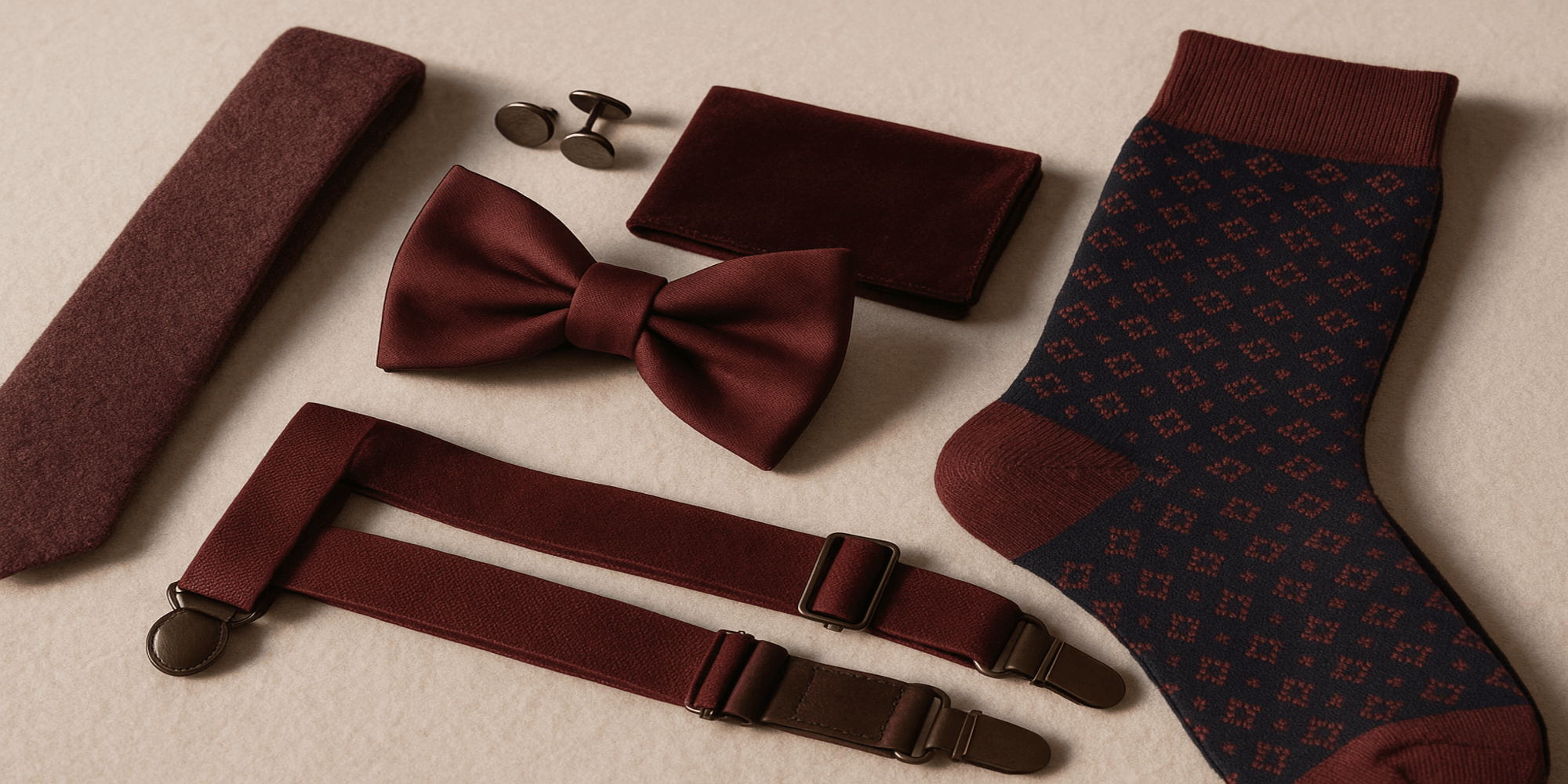 Pourquoi les accessoires de costume bordeaux sont-ils parfaits pour l’hiver ? Obraz