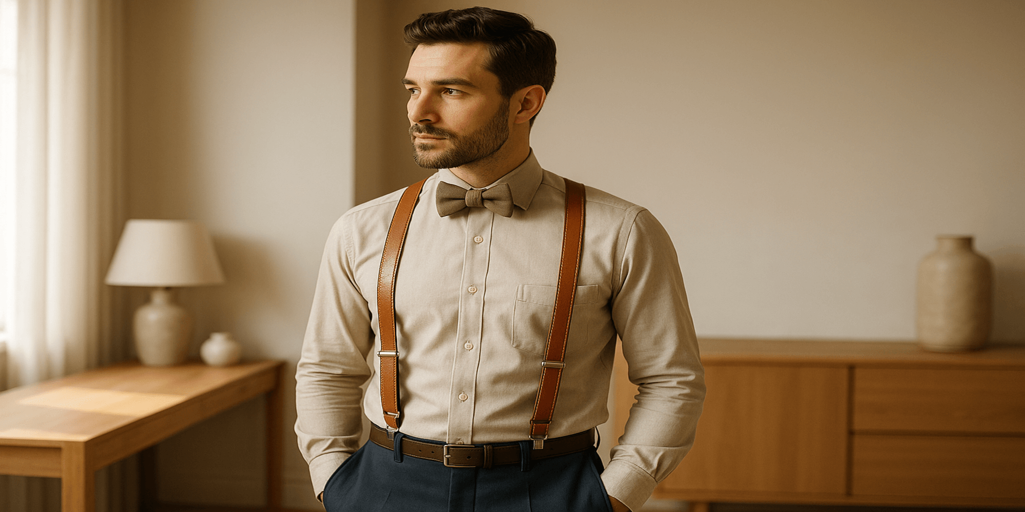 Pourquoi les bretelles homme sont-elles redevenues un symbole d’élégance moderne ? Obraz