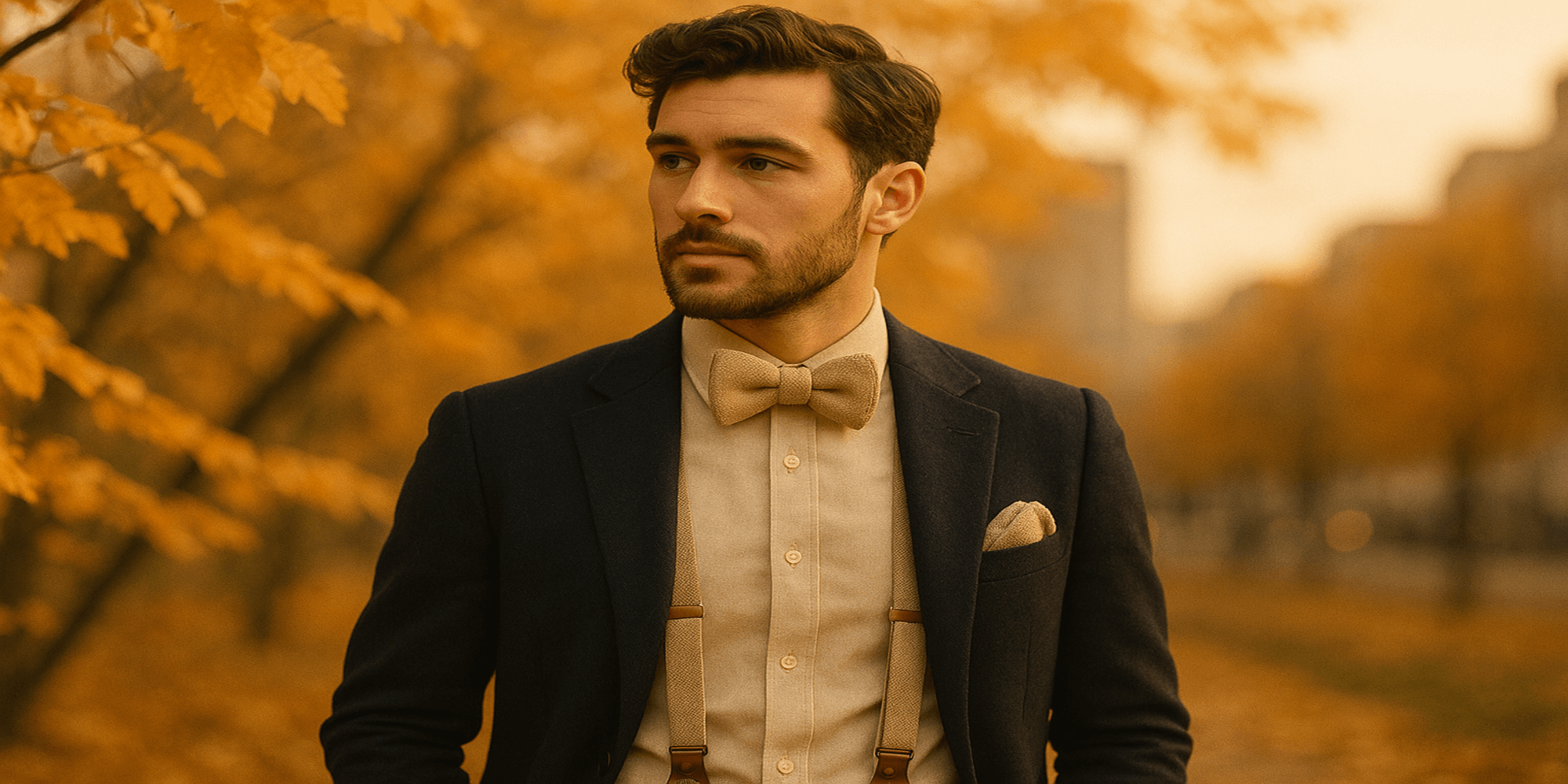 Pourquoi les accessoires de costume beige sont-ils parfaits pour l’automne ? Obraz