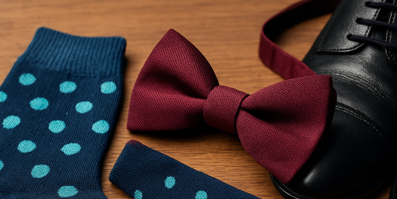 Comment assortir chaussettes et nœud papillon pour un look homme élégant Obraz