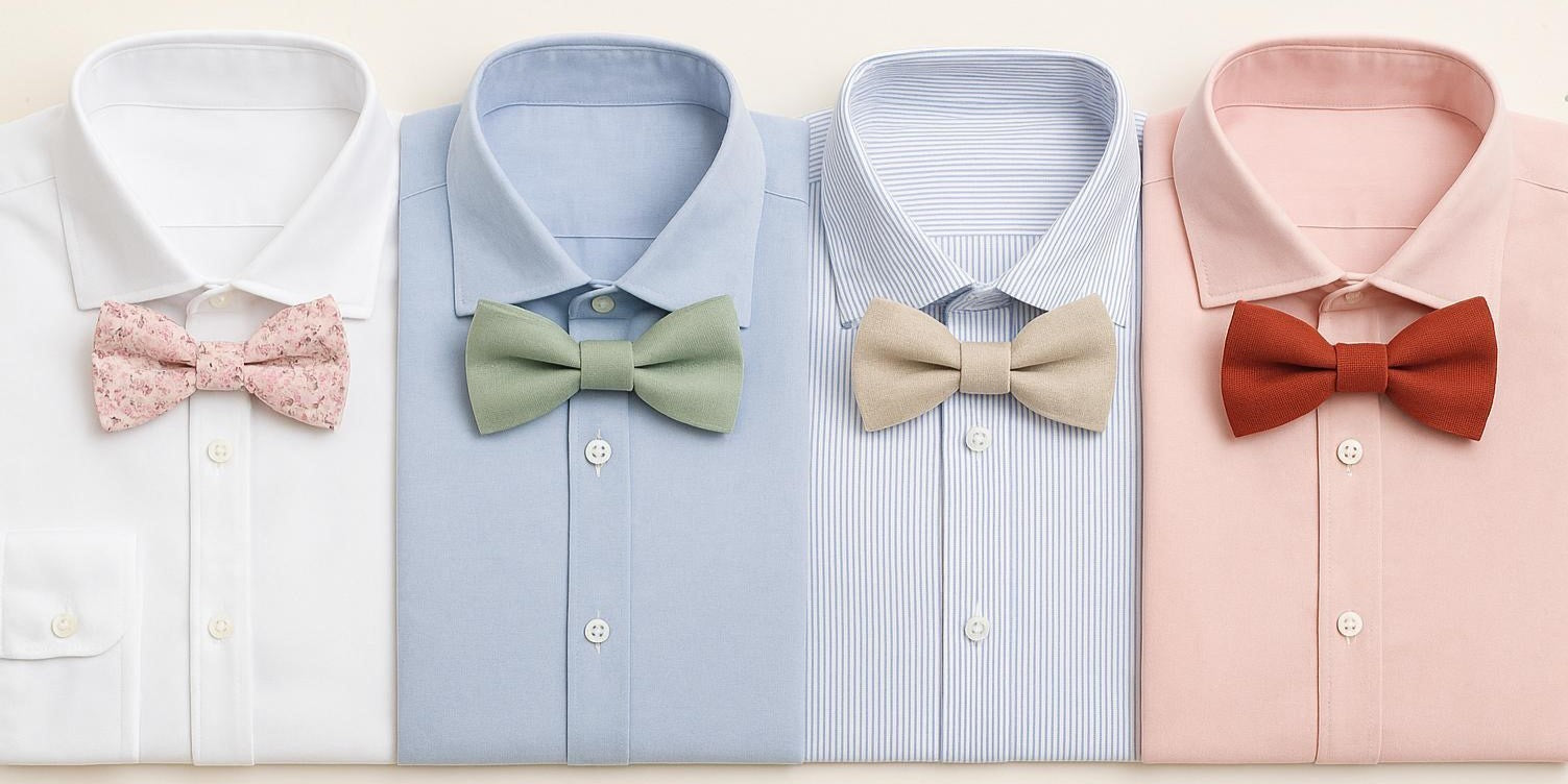 Comment bien assortir votre nœud papillon à la couleur de votre chemise ? Obraz