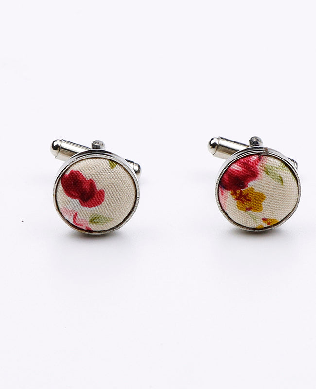 Spinki do mankietów Liberty Blanc nr 4 z bawełny «Charles»