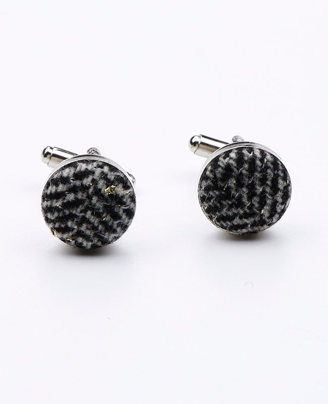 Spinki do mankietów Tartan Szary nr 8 w Wełna | Norbert - Unipap's