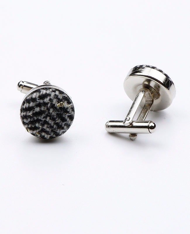 Spinki do mankietów Tartan Szary nr 8 w Wełna | Norbert - Unipap's