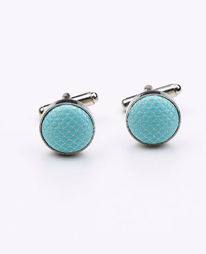 Boutons de Manchette Bleu n°1 en Polyester | Martin - Unipap's