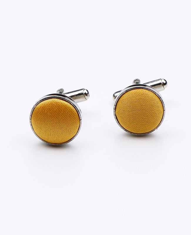 Boutons de Manchette Jaune n°1 en Polyester | Anatole - Unipap's