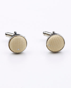 Boutons de Manchette Jaune n°2 en Polyester | Georges - Unipap's