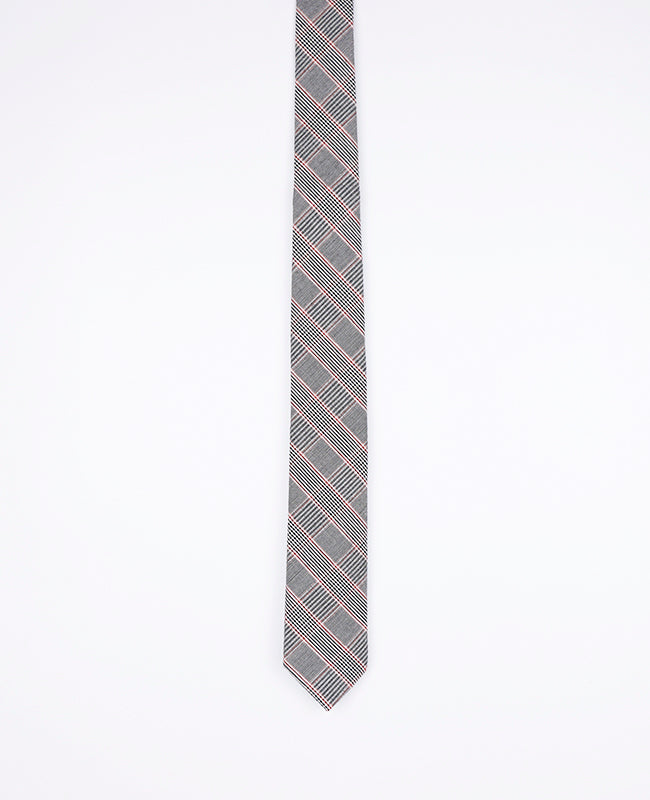 Krawat Tartan Szary nr 2 Mężczyzna z Bawełny | Marcel - Unipap's