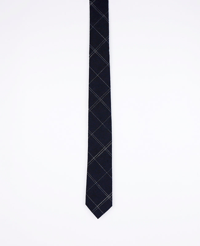 Krawat Tartan Czarny nr 1 Mężczyzna z Bawełny | Marcel - Unipap's