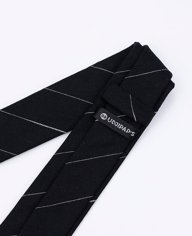 Krawat Tartan Czarny nr 2 Mężczyzna w Bawełna | Marcel - Unipap's