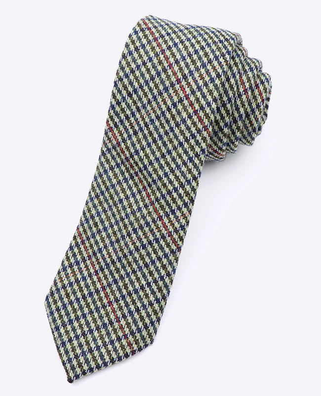 Cravate Tartan Gris n°9 Homme en Laine | Nobert - Unipap's