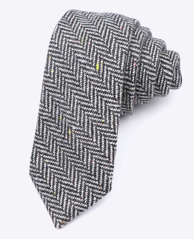 Krawat Tartan Szary nr 1 Mężczyzna z Wełny | Norbert - Unipap's
