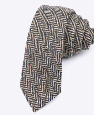 Krawat Tartan Szary nr 2 Mężczyzna z Wełny | Norbert - Unipap's
