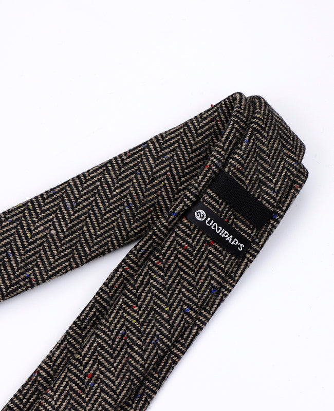 Krawat Tartan Szary nr 2 Mężczyzna z Wełny | Norbert - Unipap's