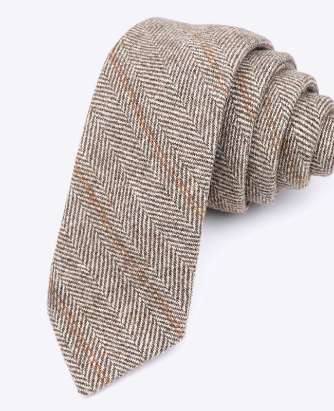 Krawat Tartan Szary nr 3 Mężczyzna z Wełna | Norbert - Unipap's