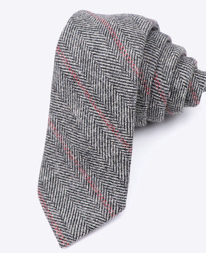 Krawat Tartan Szary nr 4 Mężczyzna z Wełna | Norbert - Unipap's