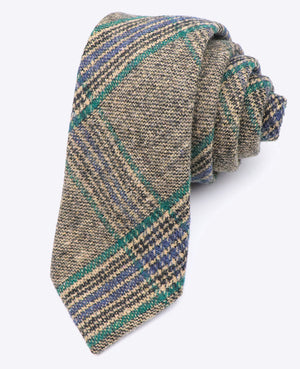 Krawat Tartan Szary nr 5 Mężczyzna z Wełna | Norbert - Unipap's