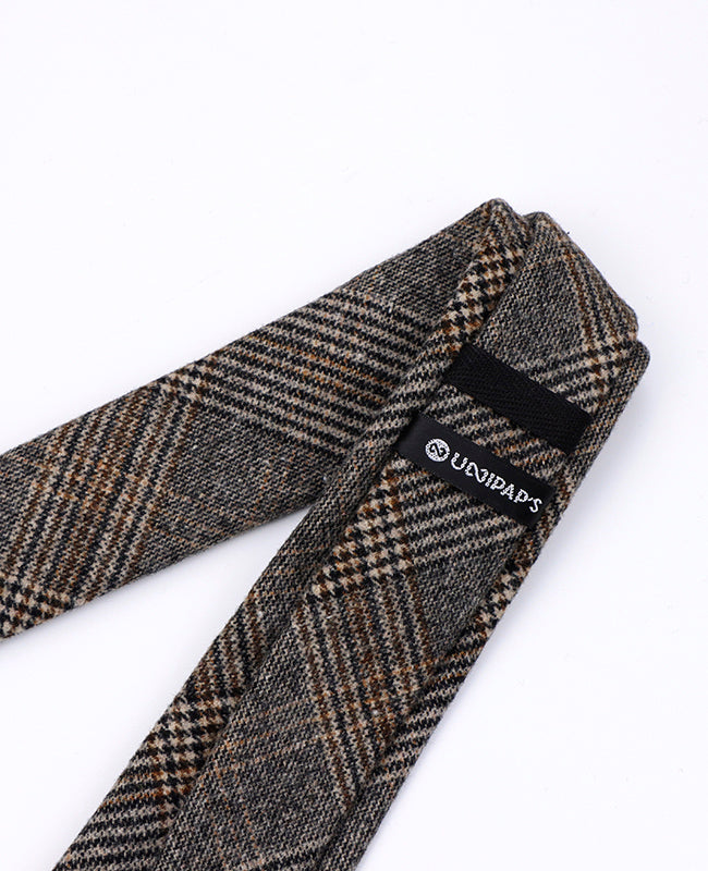 Krawat Tartan Szary nr 6 Mężczyzna z Wełna | Norbert - Unipap's