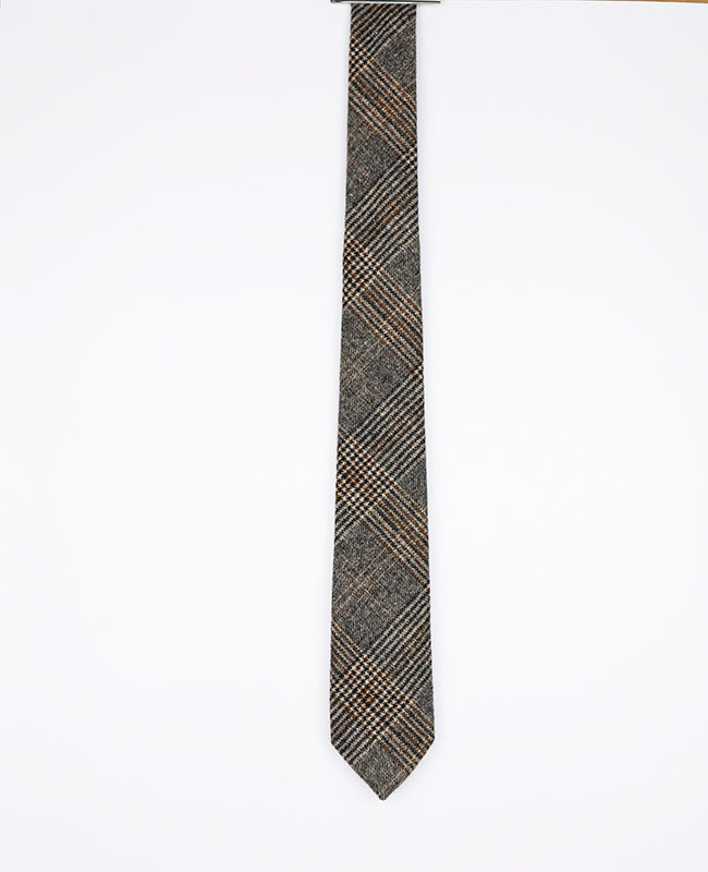 Krawat Tartan Szary nr 6 Mężczyzna z Wełna | Norbert - Unipap's