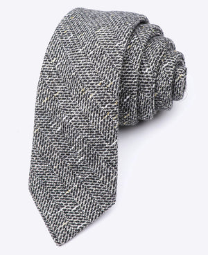 Krawat Tartan Szary nr 8 Mężczyzna w Wełna | Norbert - Unipap's