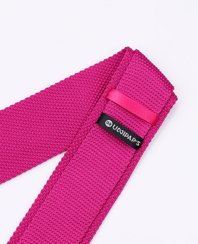 Krawat Różowy nr 1 Mężczyzna w Dzianinie „Léon"