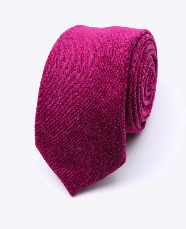Cravate Violet n°2 Homme en Effet Velours «Simon»