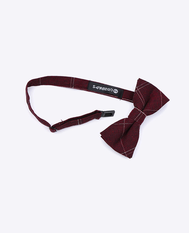 Muszka Tartan Czerwony Dzieci w Bawełna