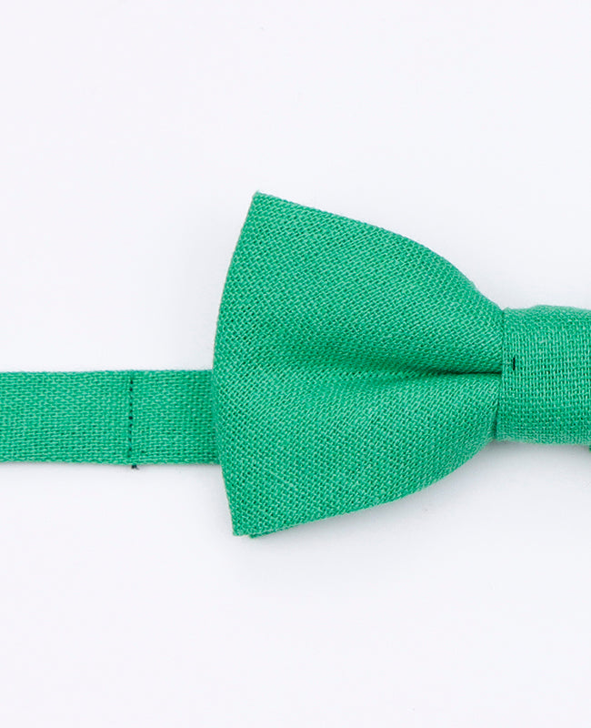 Noeud Papillon Vert n°3 Enfant en Lin | Basile - Unipap's