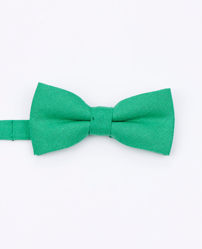Noeud Papillon Vert n°3 Enfant en Lin | Basile - Unipap's