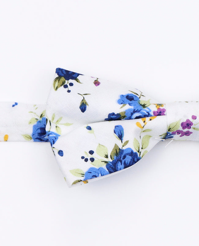 Noeud Papillon Liberty Blanc n°3 Homme en Coton | Charles - Unipap's