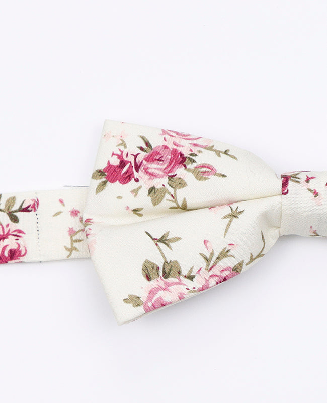 Noeud Papillon Liberty Blanc n°7 Homme en Coton | Charles - Unipap's