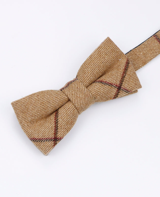 Muszka Tartan Brązowy nr 1 Mężczyzna z Wełny | Nobert - Unipap's