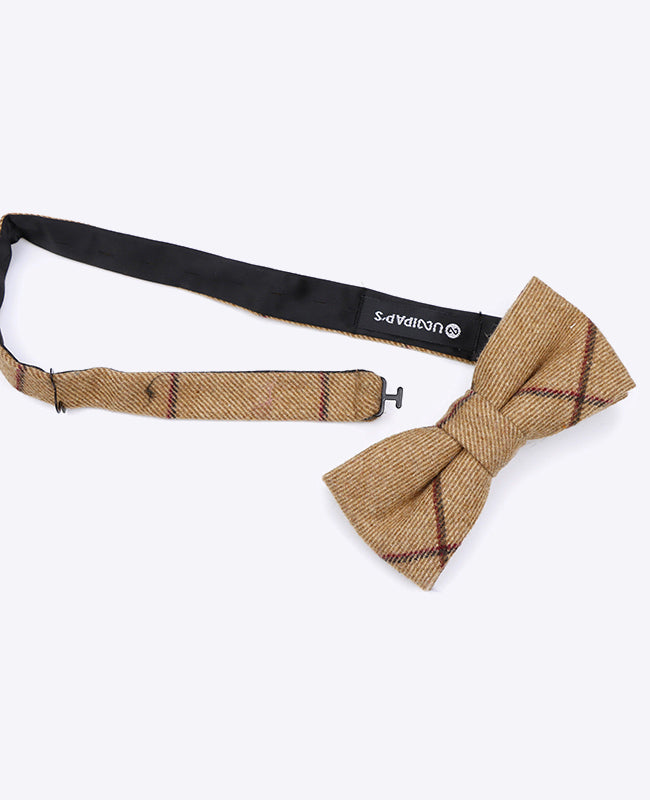 Muszka Tartan Brązowy nr 1 Mężczyzna z Wełny | Nobert - Unipap's