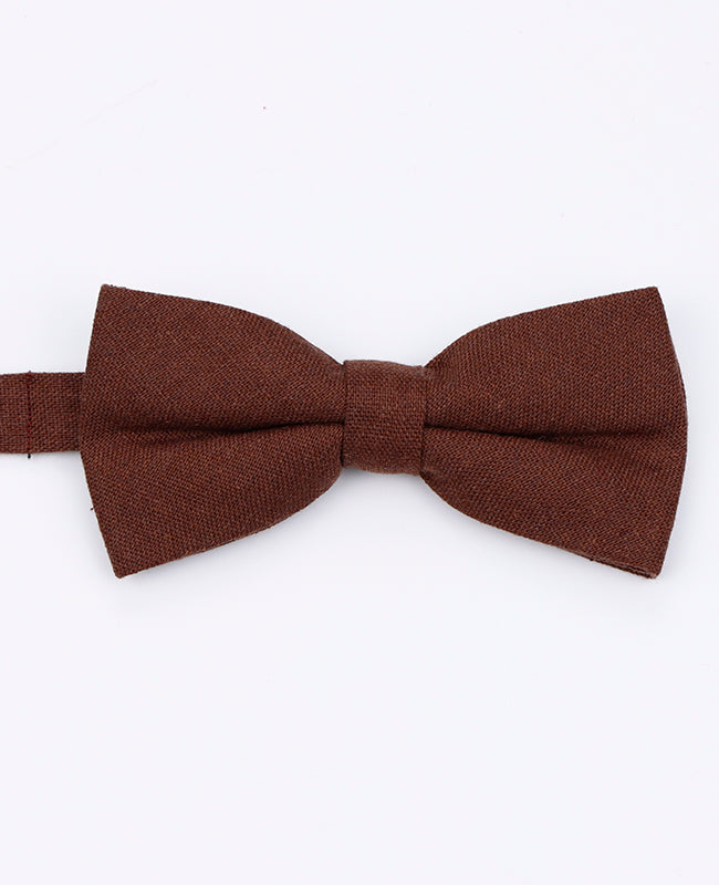 Noeud Papillon Marron n°2 Homme en Lin | Basile - Unipap's