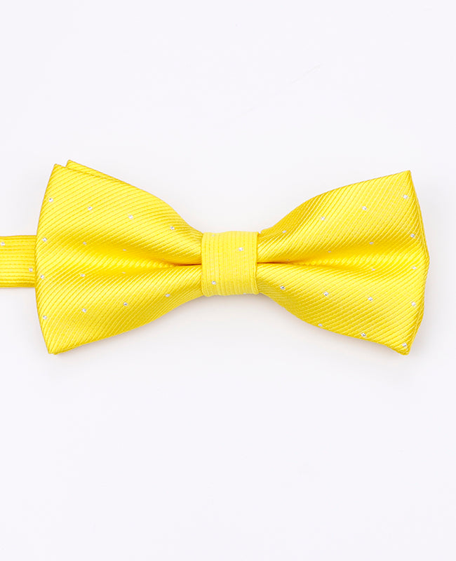 Noeud Papillon Jaune n°1 à Pois Homme en Polyester | Georges - Unipap's
