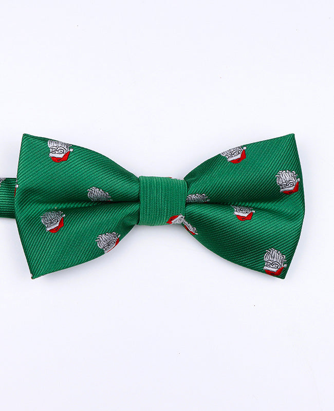 Muszka Bożonarodzeniowa Zielona nr 1 Mężczyzna z Poliestru „Christmas"