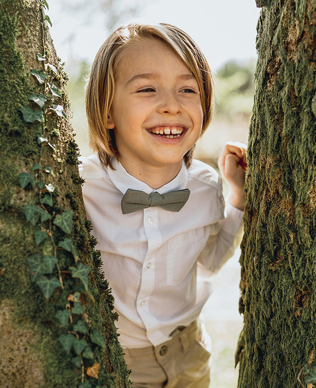 Noeud Papillon Vert n°2 Enfant en Coton «Edgard»