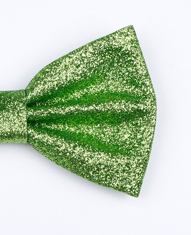 Noeud Papillon à Paillette Vert n°2 Homme en Polyester «Olive»