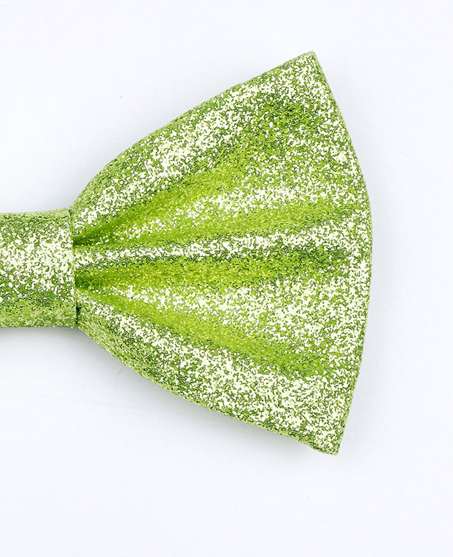 Noeud Papillon à Paillette Vert n°3 Homme en Polyester «Olive»