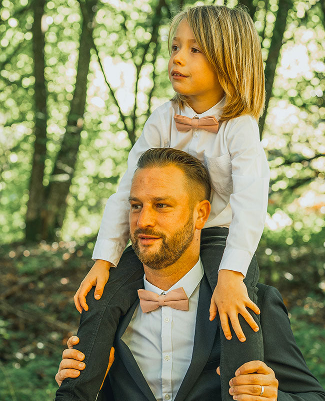 Noeud Papillon Rose n°3 en Coton «Edgard»