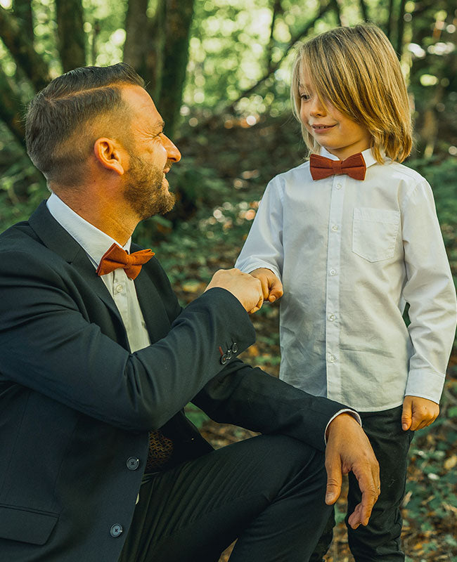 Noeud Papillon Terracotta en Coton «Edgard»