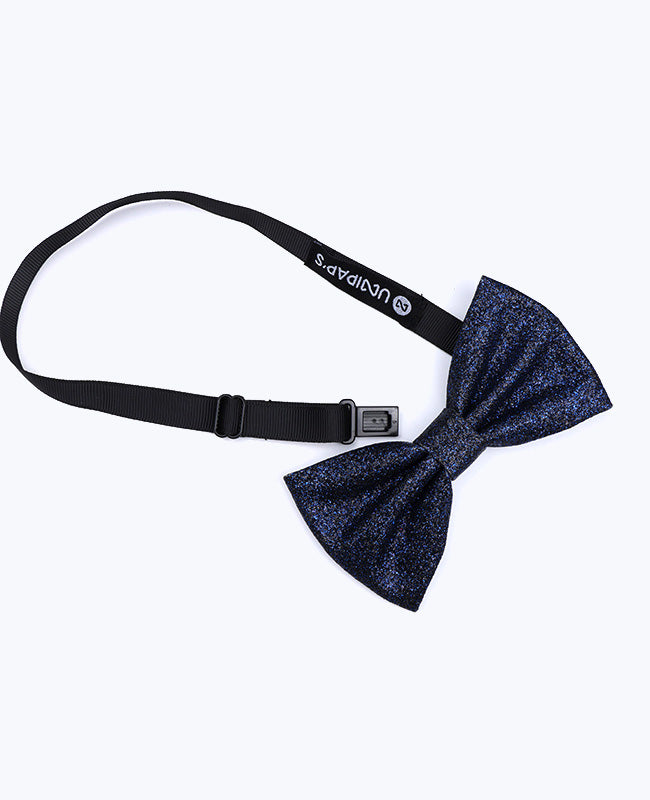 Muszki z niebieskimi cekinami nr 4 dla ojca i syna z poliestru «Olive»