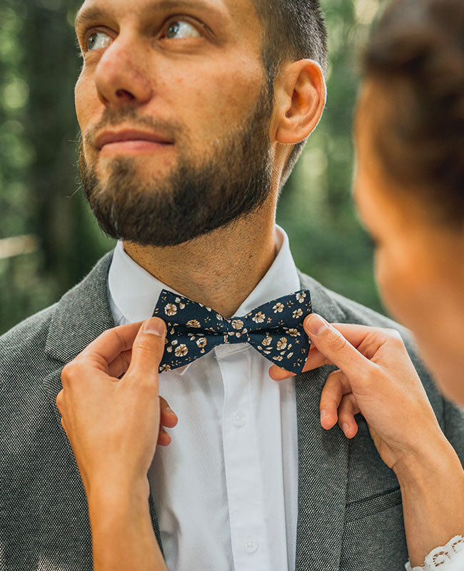 Noeud Papillon Liberty Bleu n°13 Homme en Coton «Gaspard»