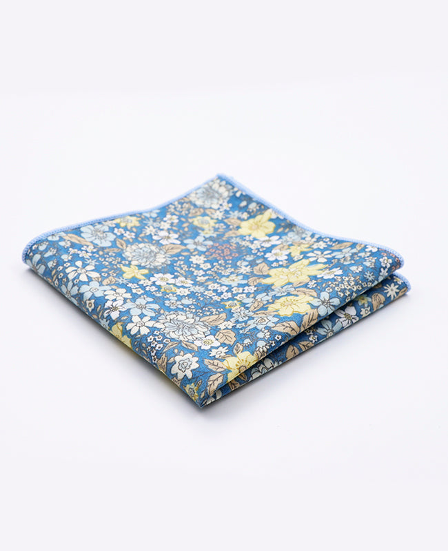 Pochette de Costume Liberty Bleu n°3 en Coton | Gaspard - Unipap's